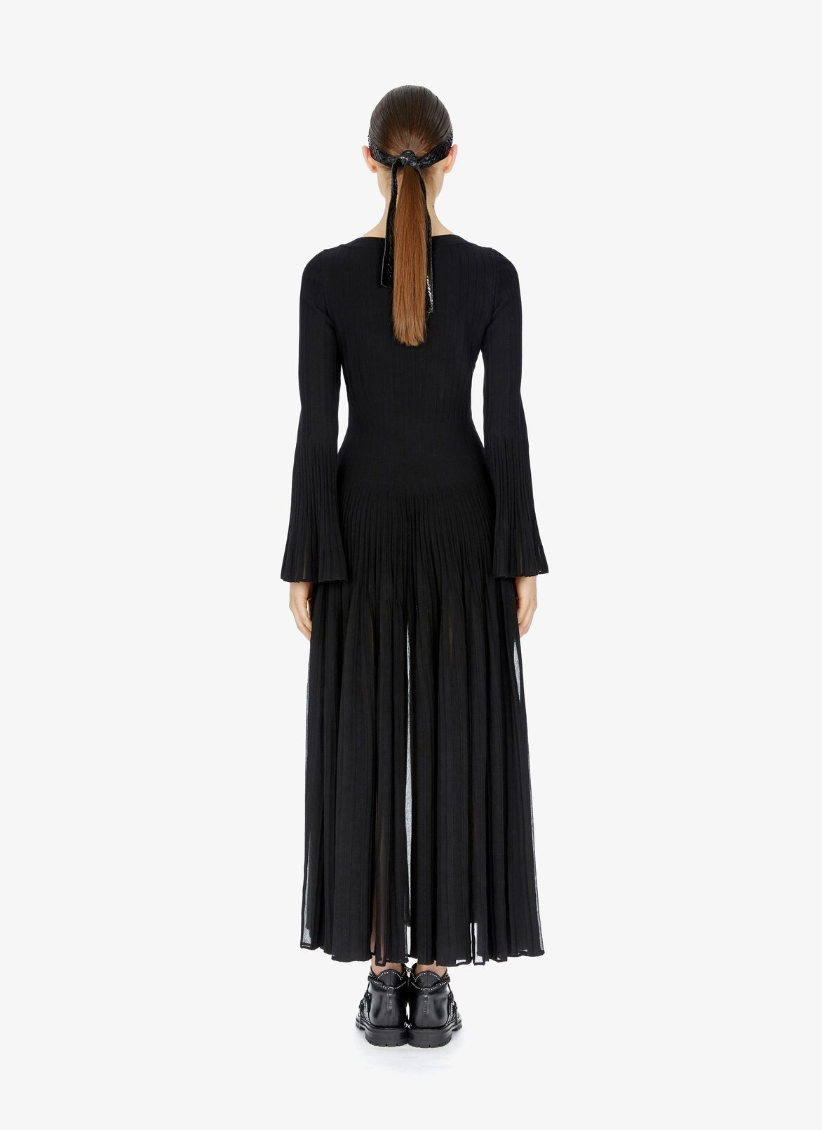 LONG SLEEVE DRESS ENTRE DEUX BLACK ALAÏA  LONG SLEEVE DRESS ENTRE DEUX BLACK NERO
